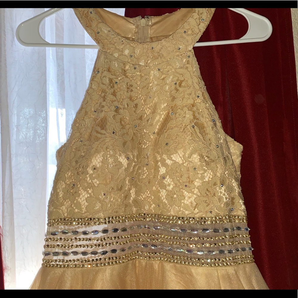 Champagne with silver design dress - Picture 5 of 5
